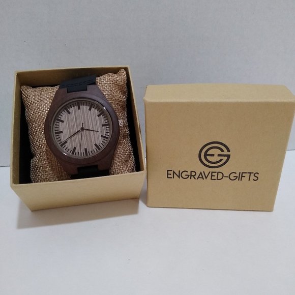 To My Son, Love Dad Adult Engraved Wood Watch - Picture 1 of 9